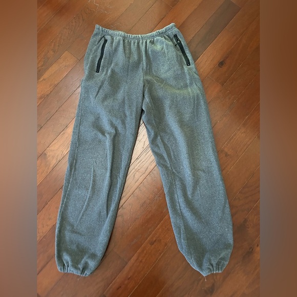 Gap fleece sweatpants jogger size S unisex grey zipped pockets excellent cond - Picture 2 of 8